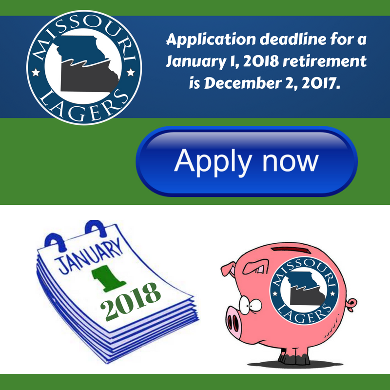 Application deadline for a January 1, 2018 retirement is December 2, 2017.